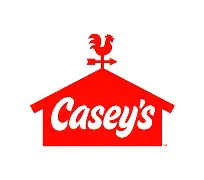 Casey's red house logo with rooster