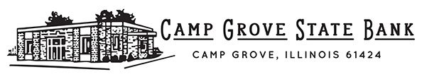 Camp Grove State Bank logo with building